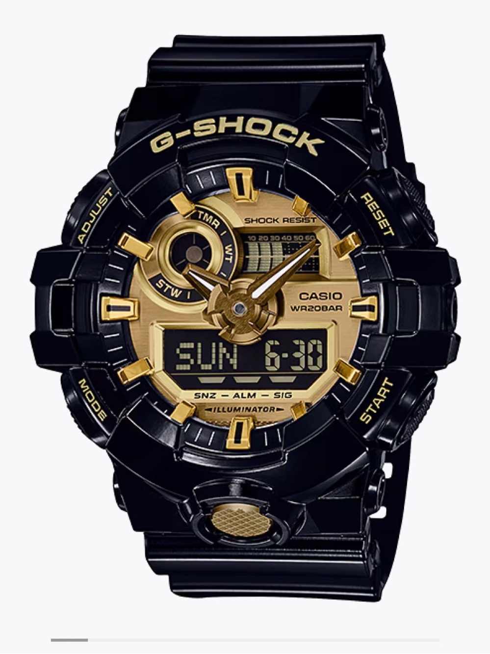 Casio G-Shock Black and Gold Dial Sport Watch
